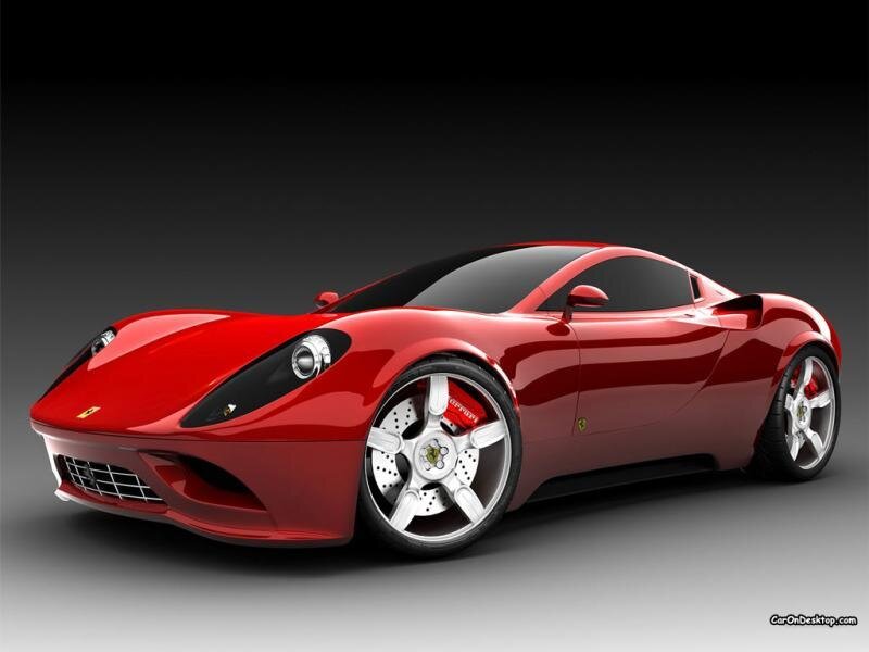 red ferrari sports car