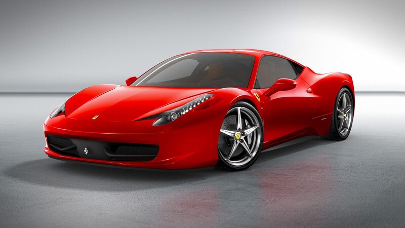 Red Ferrari sports car