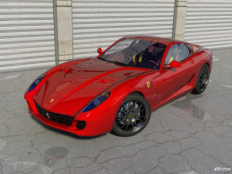 Red Ferrari sports car