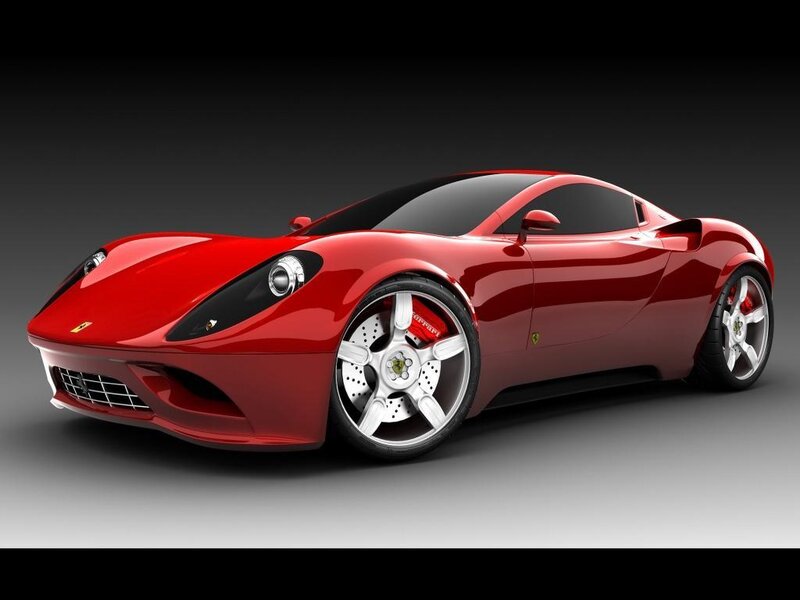 red ferrari sports car