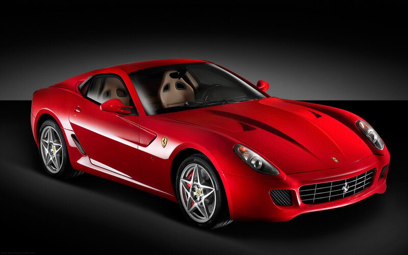Red Ferrari sports car