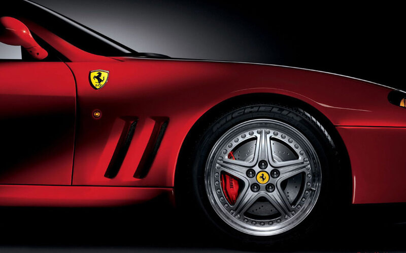 Red Ferrari sports car