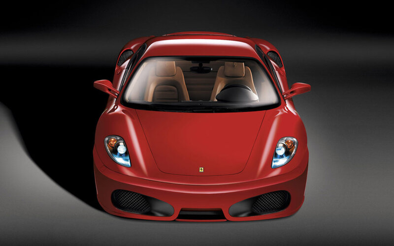 Red Ferrari sports car