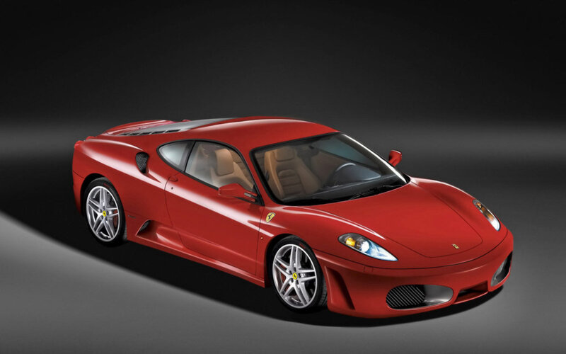 Red Ferrari sports car