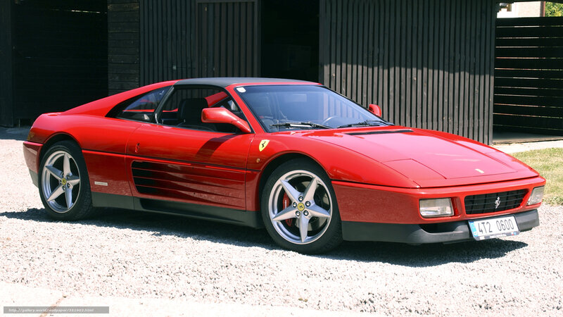 Red Ferrari sports car