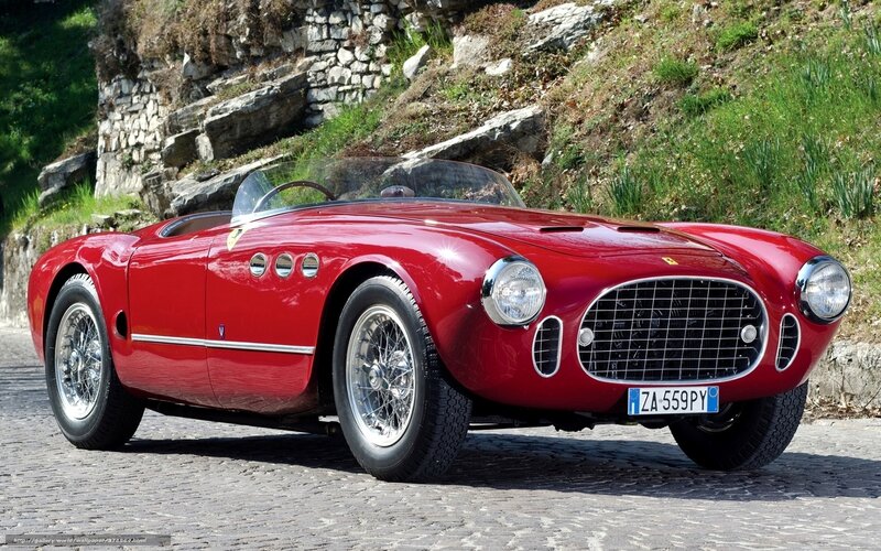 Red Ferrari sports car