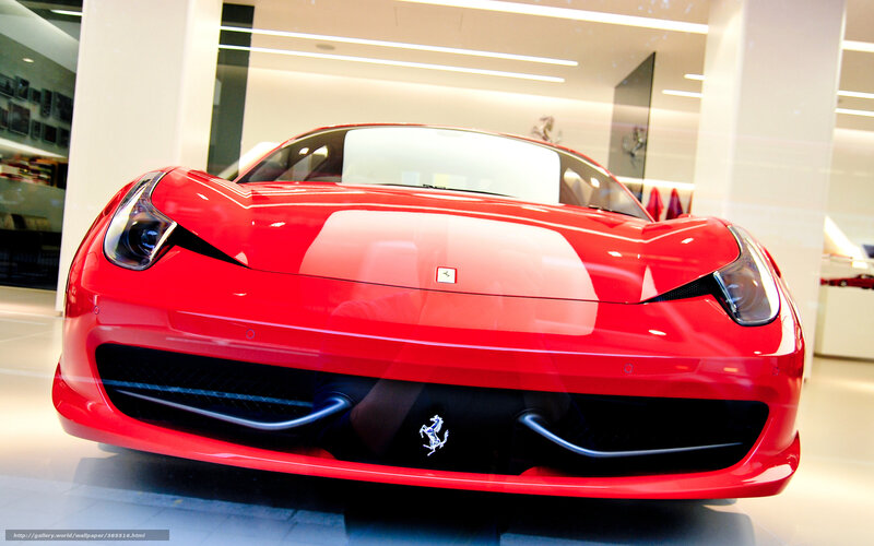 Red Ferrari sports car