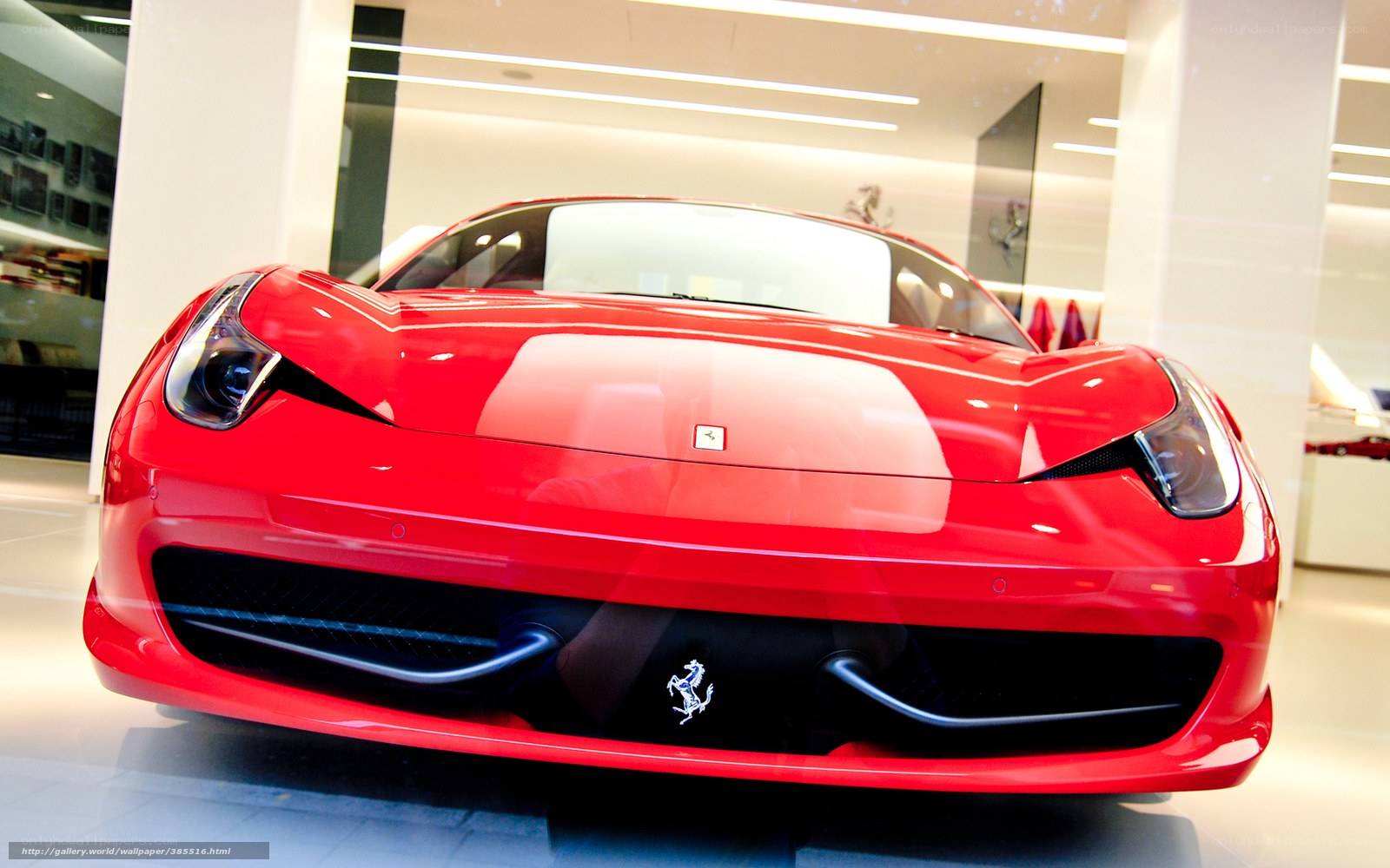 Red Ferrari sports car