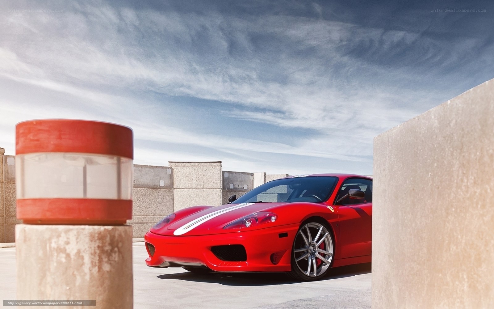 Red Ferrari sports car