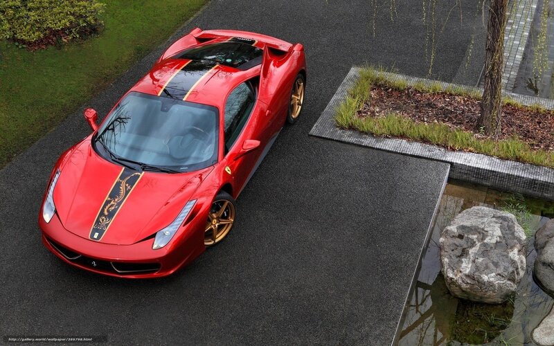 Red Ferrari sports car