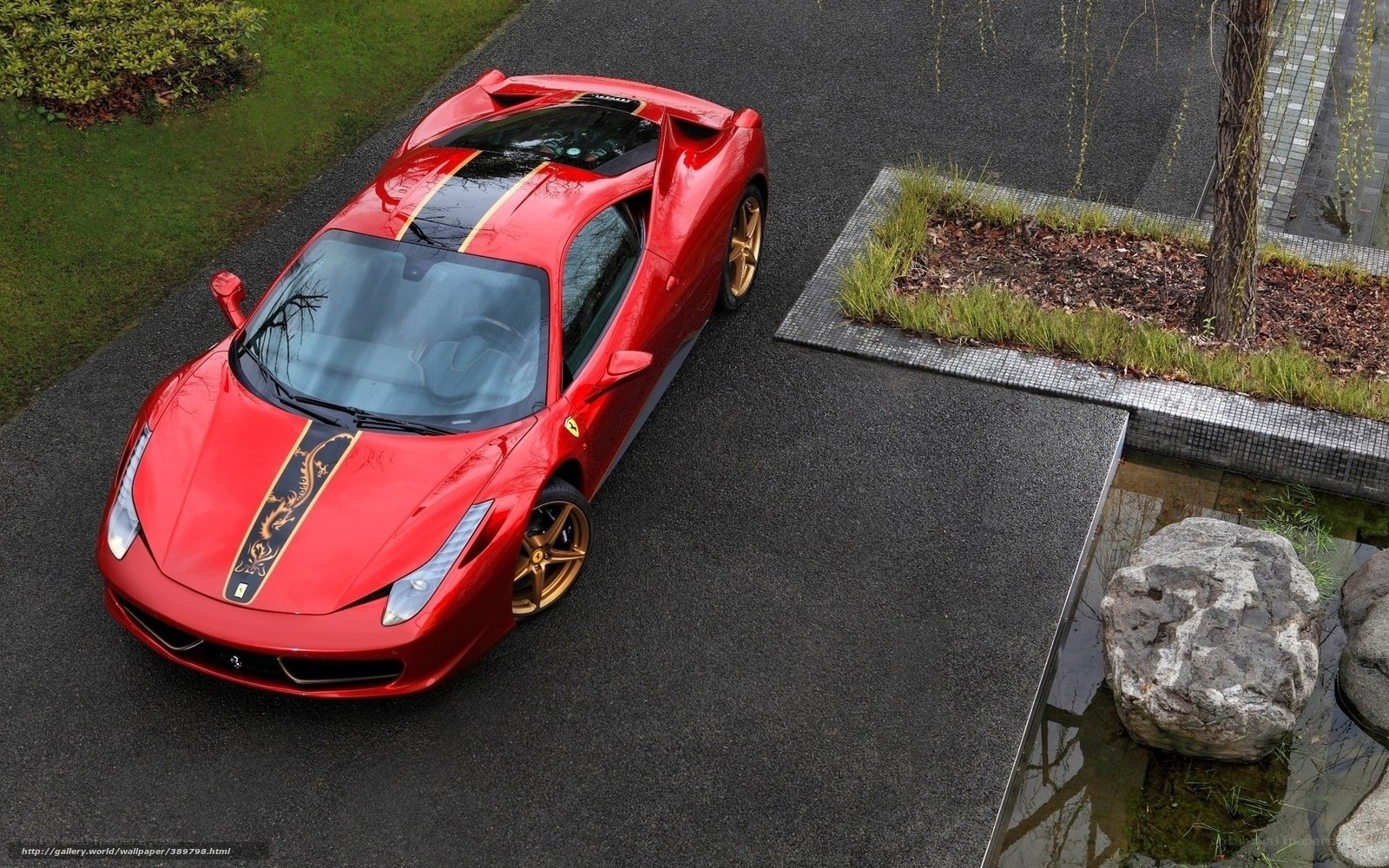 Red Ferrari sports car