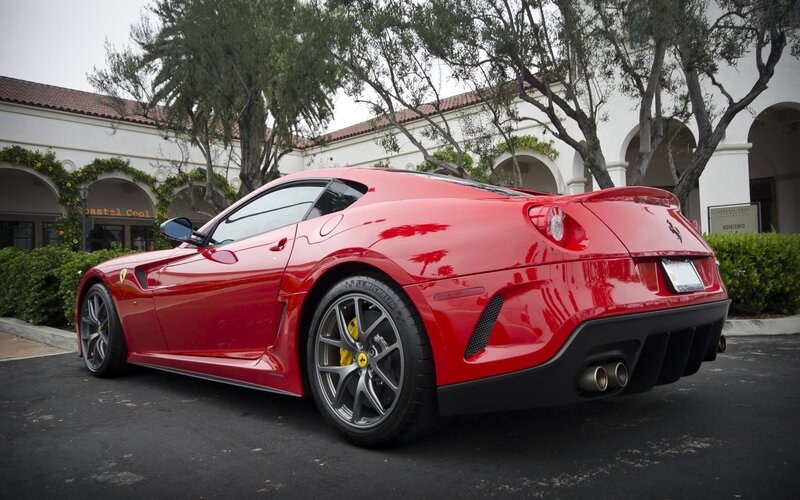 Red Ferrari sports car