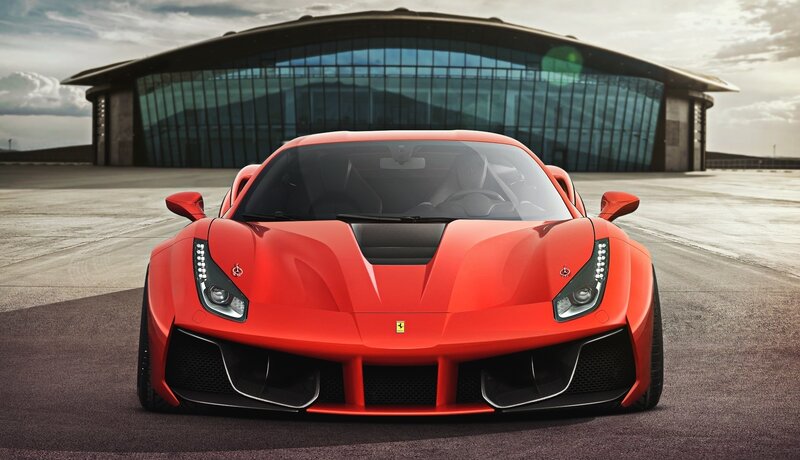Red Ferrari sports car