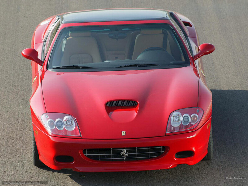 Red Ferrari Sports Car — Calm, Afternoon, Photograph, Windshield