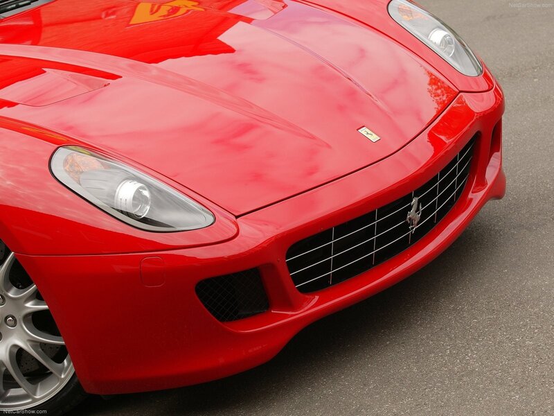 Red Ferrari Sports Car — Calm, Photograph, Headlight