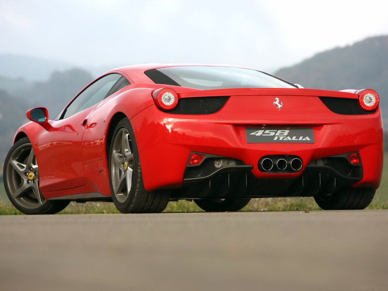 Red Ferrari Sports Car — Calm, Photograph