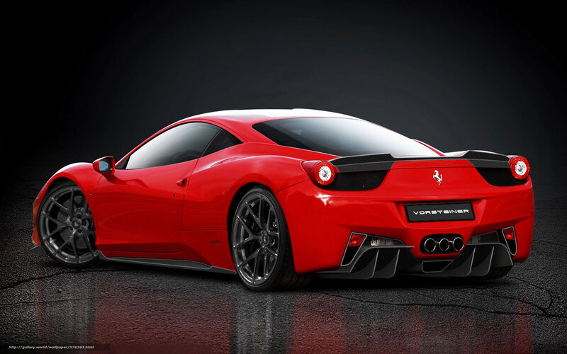 Red Ferrari Sports Car — Dramatic, 3d Render, Carbon Fiber, Tires