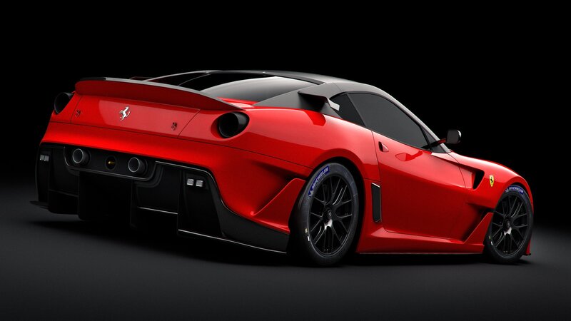 Red Ferrari Sports Car — Dramatic, 3d Render, Tires, Exhaust
