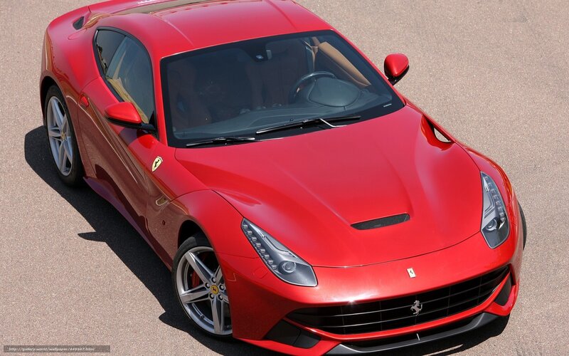 Red Ferrari Sports Car — Dramatic, Afternoon, Photograph, Windshield, Wheels
