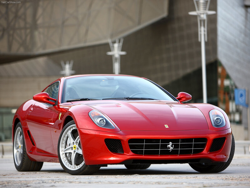 Red Ferrari Sports Car — Dramatic, Afternoon