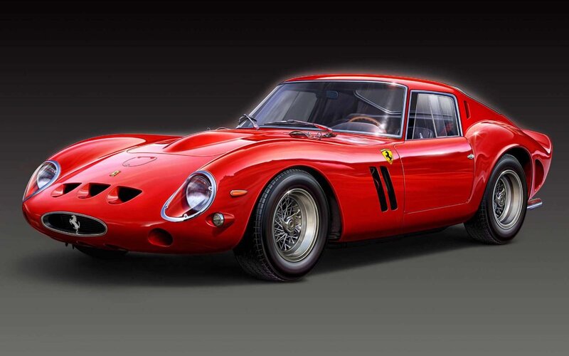 Red Ferrari Sports Car — Dramatic, Digital Art, Wheels, Windows