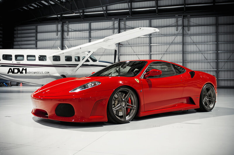 Red Ferrari Sports Car — Dramatic, Photograph, Airplane