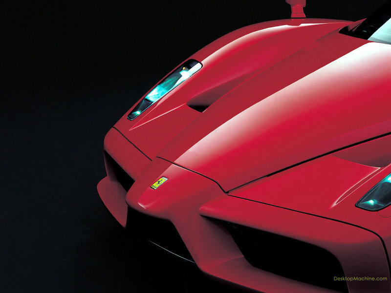 Red Ferrari Sports Car — Dramatic, Photograph, Headlight, Hood, Front Bumper