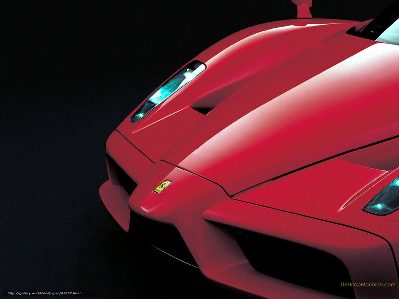 Red Ferrari Sports Car — Dramatic, Photograph, Headlight