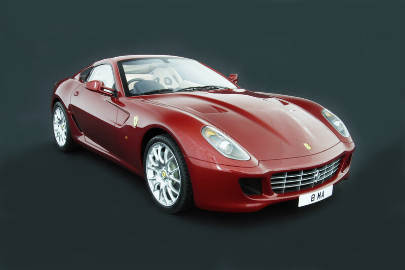 Red Ferrari Sports Car — Dramatic, Photograph, Silver Wheels