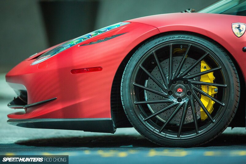 Red Ferrari Sports Car — Dramatic, Photograph, Wheel, Brake