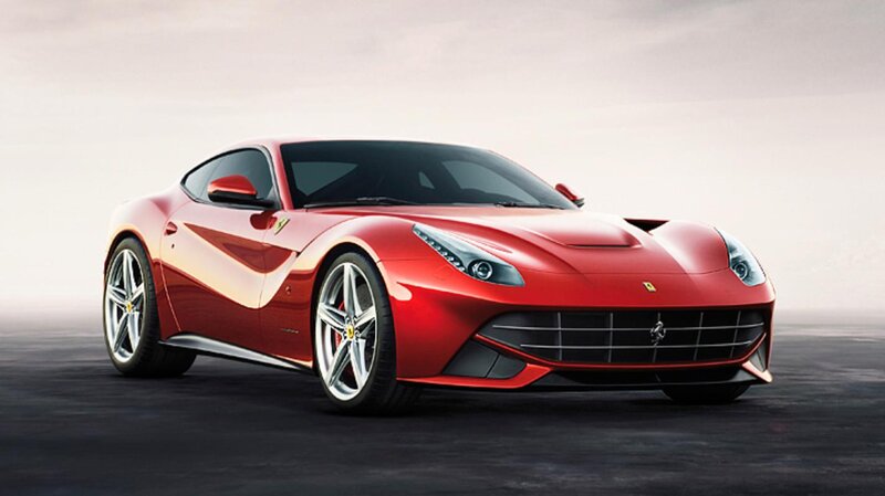 Red Ferrari Sports Car — Dramatic, Photograph, Wheels, Grille