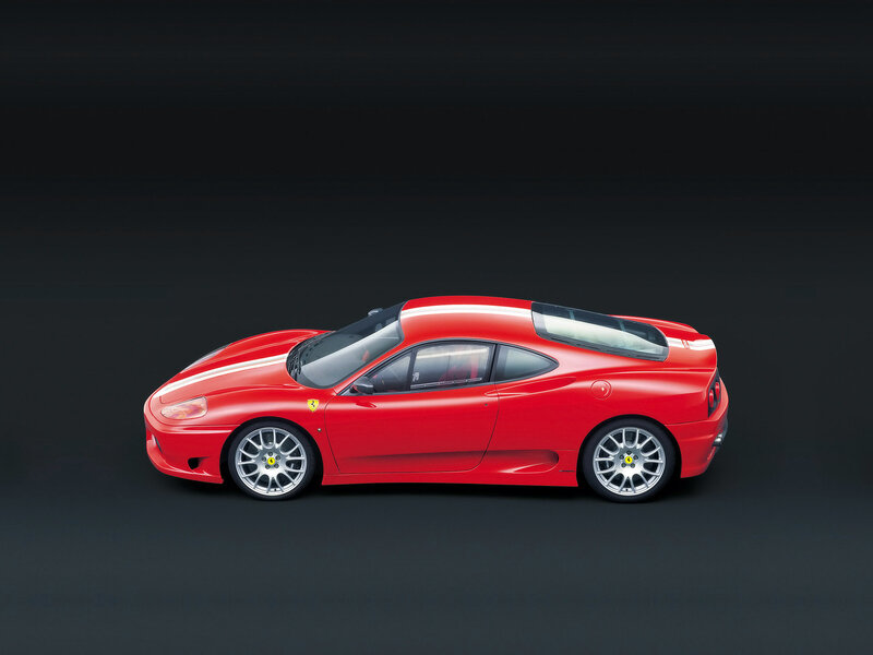 Red Ferrari Sports Car — Dramatic, Photograph, Wheels, Stripes