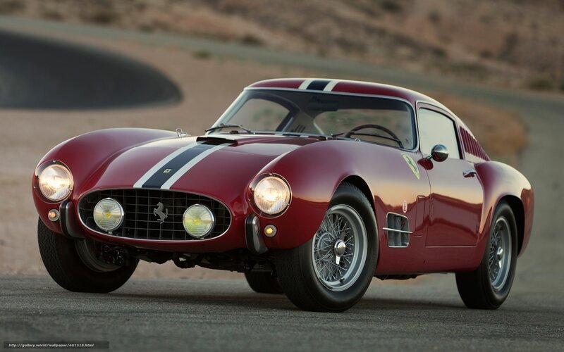 Red Ferrari Sports Car — Dramatic, Sunset, Photograph, Road, Desert