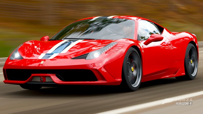 Red Ferrari Sports Car — Dynamic, 3d Render, Driver