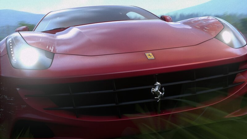 Red Ferrari Sports Car — Dynamic, 3d Render