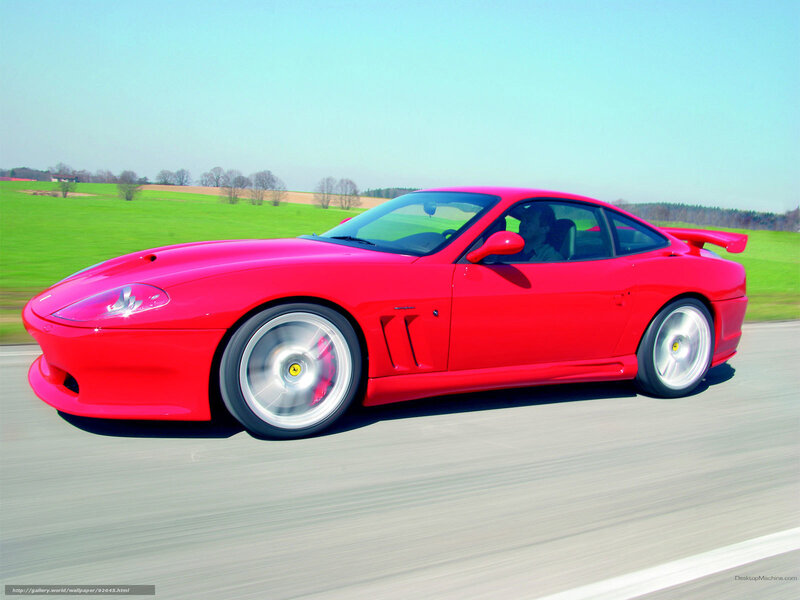 Red Ferrari Sports Car — Dynamic, Afternoon, Photograph, Road