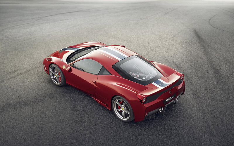Red Ferrari Sports Car — Dynamic, Photograph, Race Track