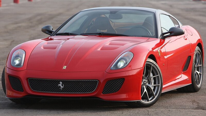 Red Ferrari Sports Car — Dynamic, Photograph, Tires