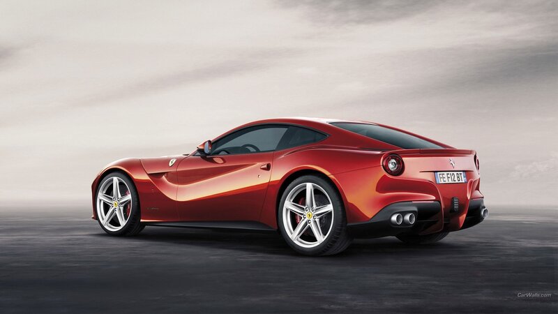 Red Ferrari Sports Car — License Plate