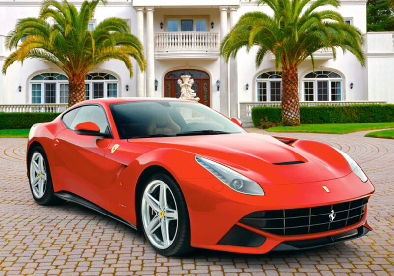Red Ferrari Sports Car — Luxurious
