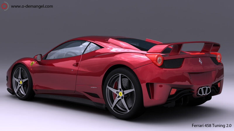 Red Ferrari Sports Car — Neutral, 3d Render