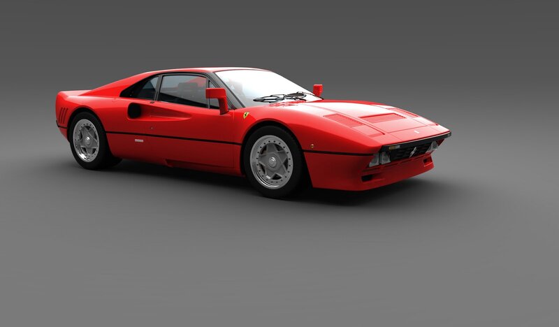 Red Ferrari Sports Car — Neutral, 3d Render, Wheels, Side Mirror