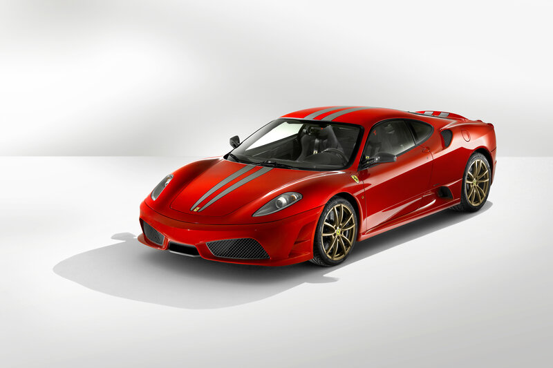 Red Ferrari Sports Car — Neutral, Photograph, Stripes