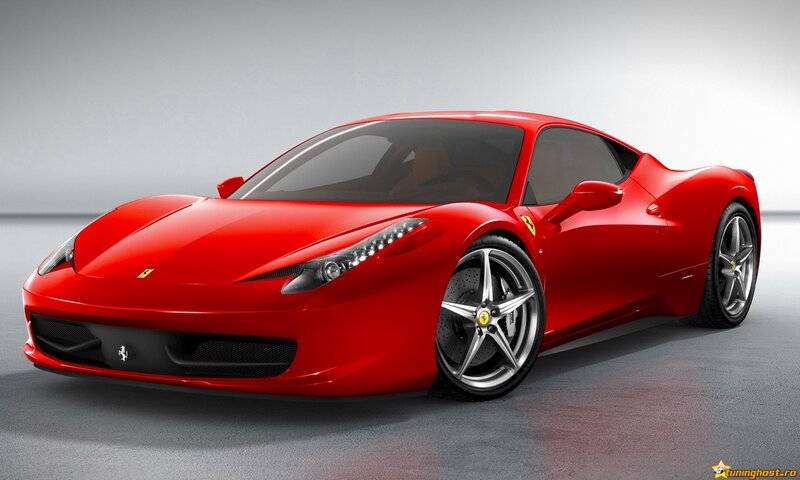 Red Ferrari Sports Car — Neutral, Photograph, Wheels