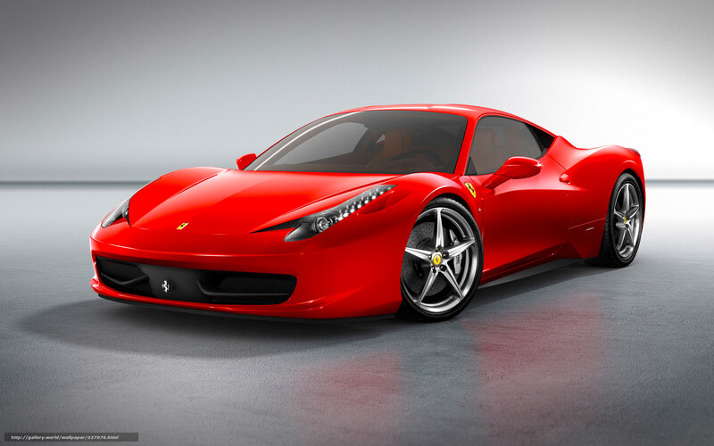 Red Ferrari Sports Car — Neutral, Photograph, Wheels, Windows