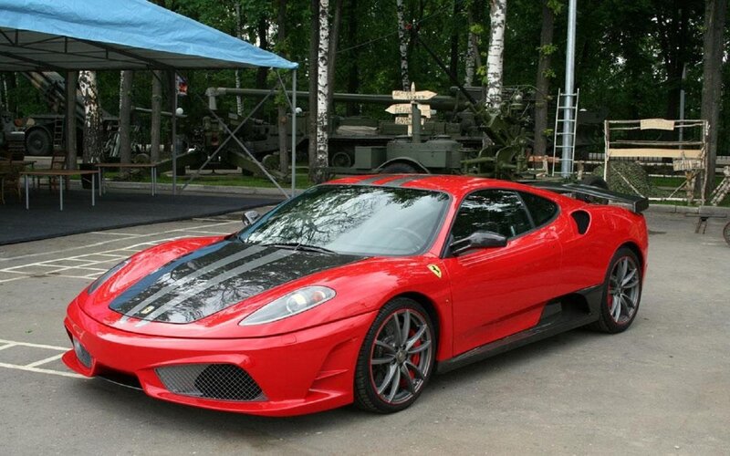 Red Ferrari Sports Car — Outdoor, Afternoon