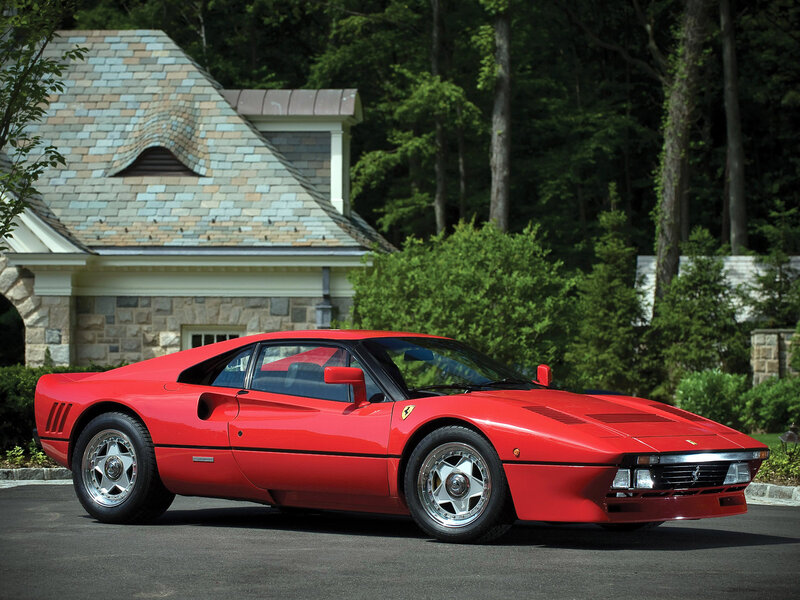 Red Ferrari Sports Car — Serene, Afternoon, Photograph, House