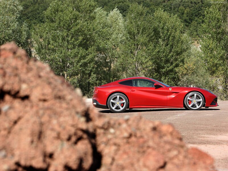 Red Ferrari Sports Car — Serene, Afternoon, Photograph