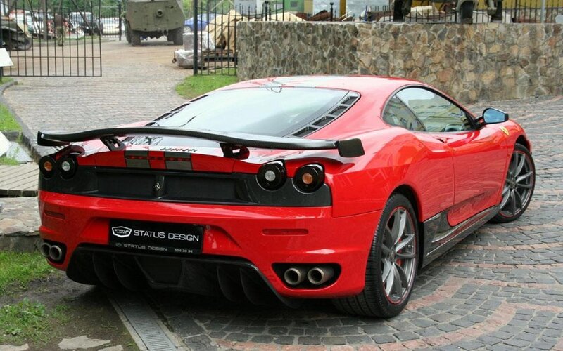 Red Ferrari Sports Car — Static, Afternoon