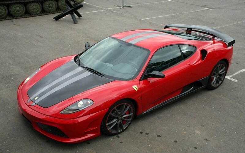 Red Ferrari Sports Car — Static, Photograph, Tank